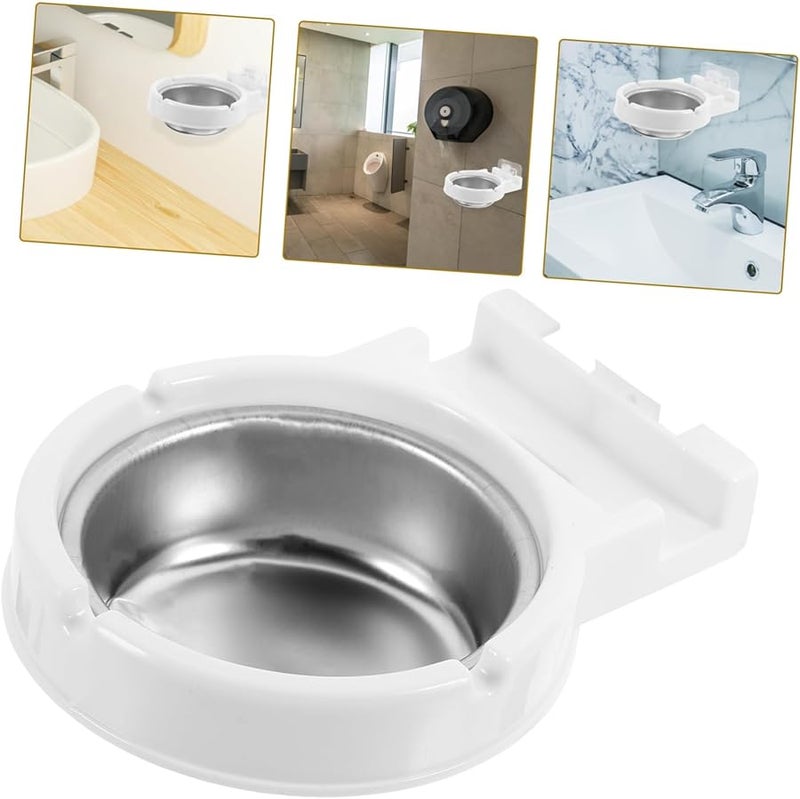 حاوية سجائر معدنية خارجية مثبتة على الحائط مع غطاء بتصميم سهل التنظيف للمنزل والحانات ودورات المياه - Image 4